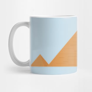 Pyramids flat design icon Mug